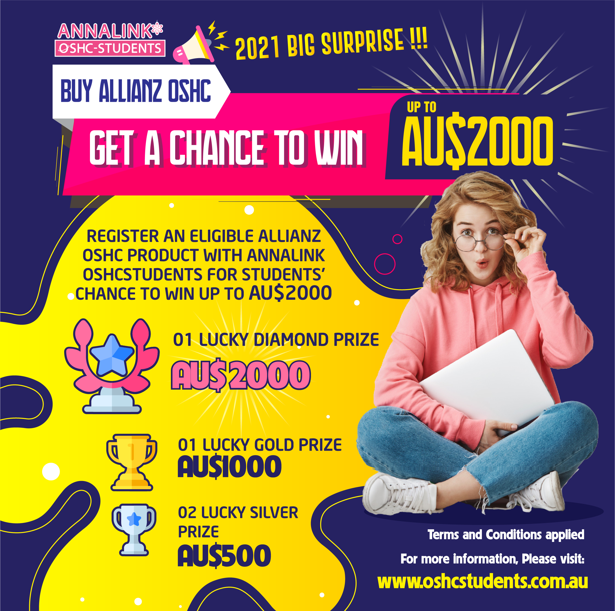 2021 Big Surprise – Buy Allianz Care Australia OSHC, Get a chance to win up to AU$2000